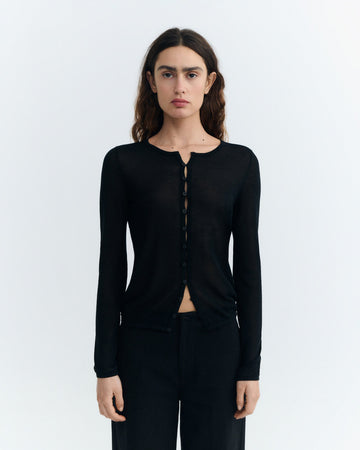 Cardigan BLACK MANON KNITTED | THINKING MU