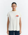 T-Shirt DORI PATCH PANNACOTA VOLTA TEE | THINKING MU