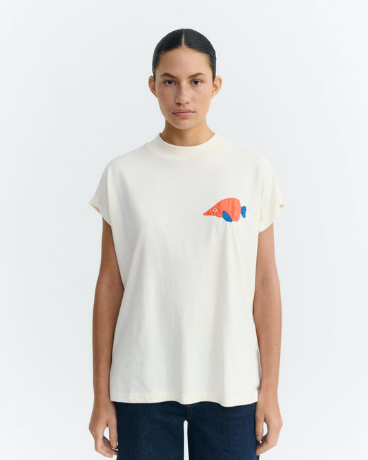 T-Shirt DORI PATCH PANNACOTA VOLTA TEE | THINKING MU