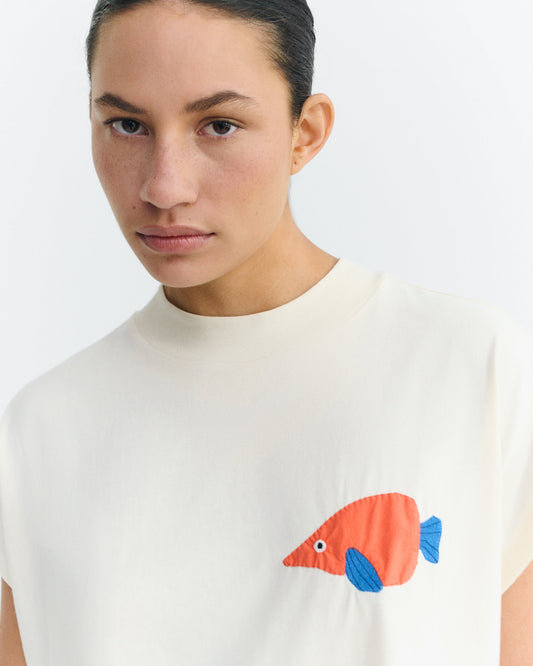 T-Shirt DORI PATCH PANNACOTA VOLTA TEE | THINKING MU
