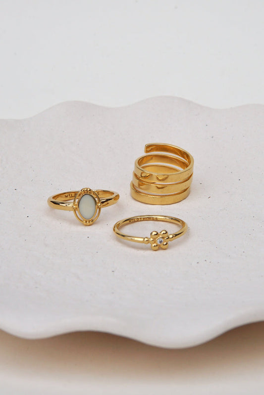 Ring Ivory color orbit Gold | wildthings