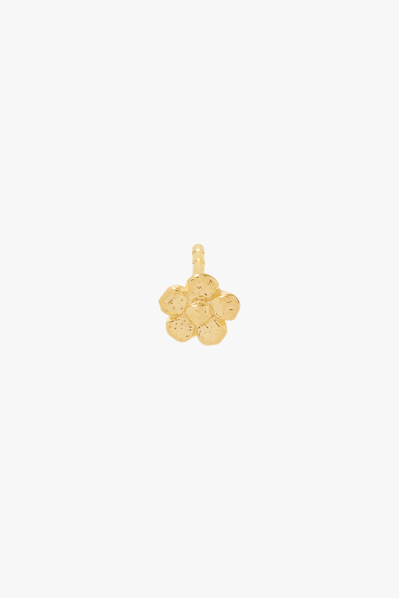 Hammered Flower Stud Gold (einzeln)| wildthings