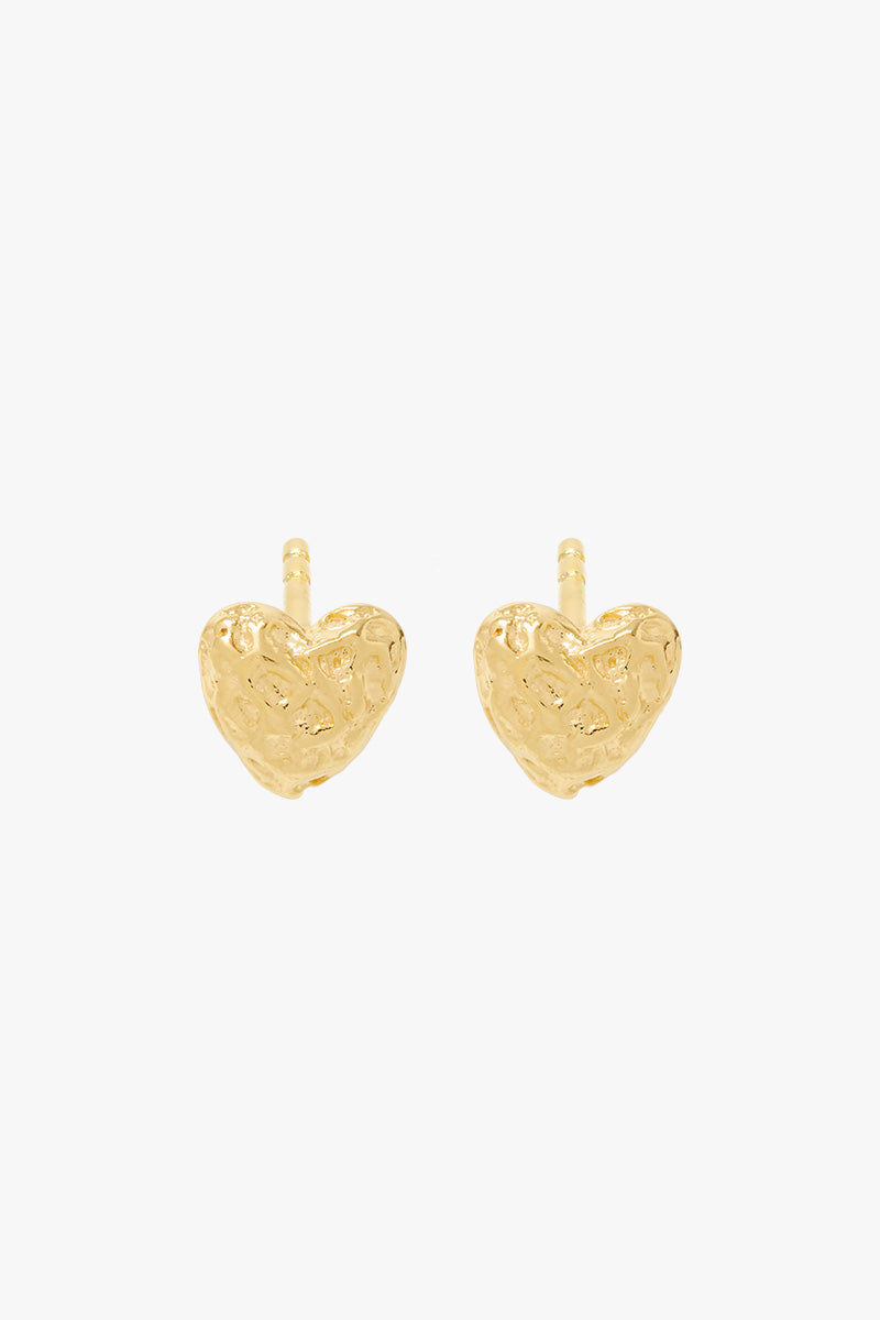 Love Stud Gold Ohrstecker (einzeln) | wildthings