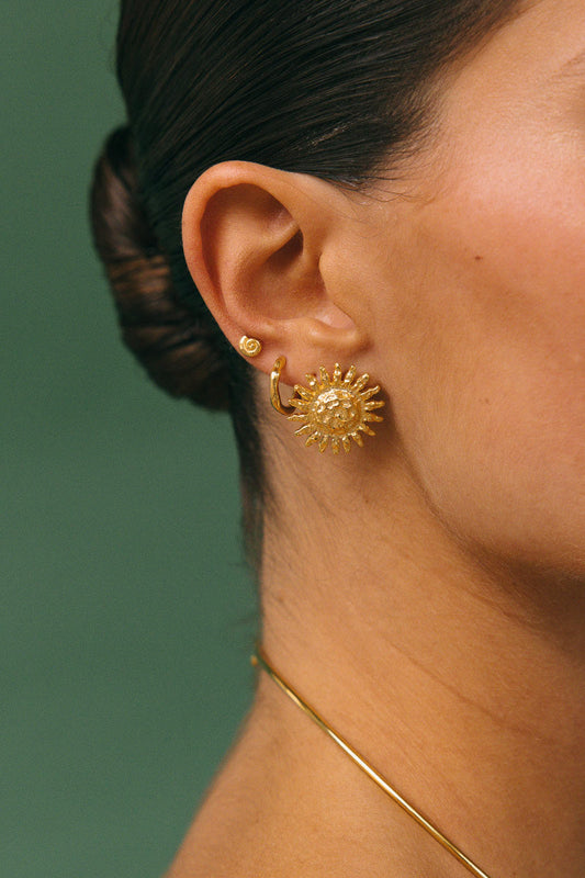 Ocean Swirl Stud Ohrstecker gold (einzeln) | wildthings