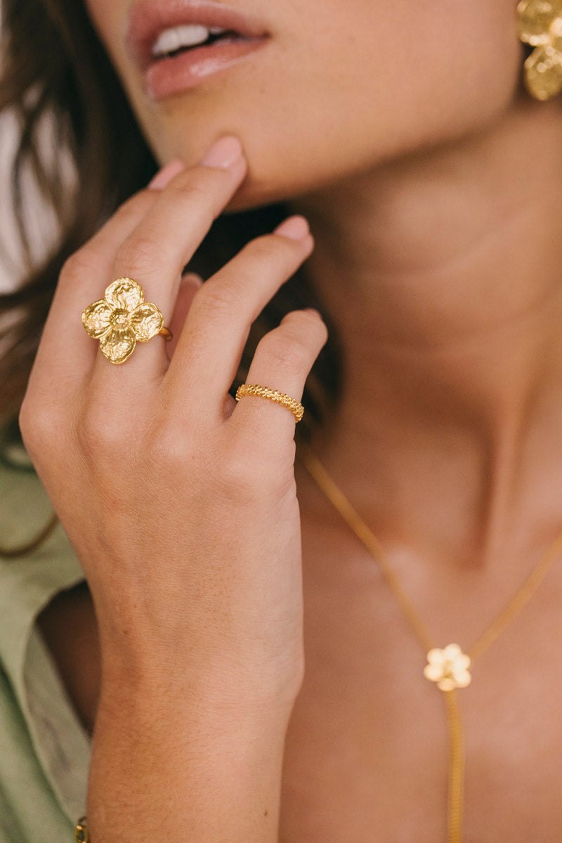 Big Flower Ring Gold | wildthings