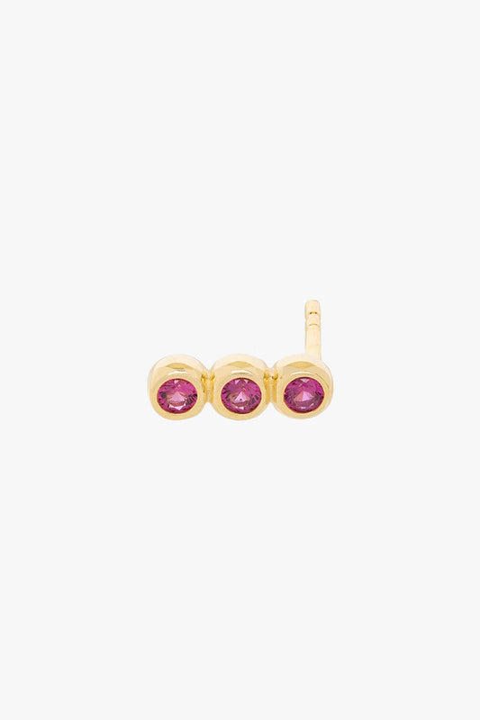 Dotted red sun stud gold | wildthings