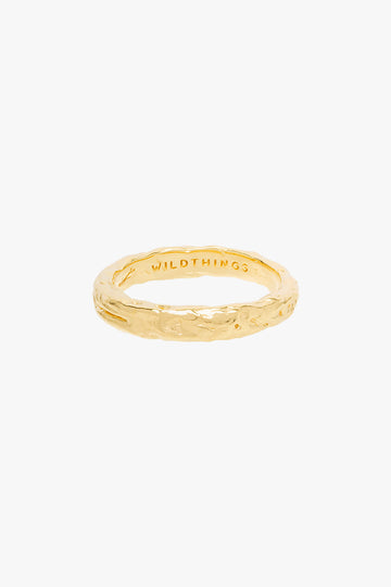 Ring Wanderlust hammered Gold | wildthings