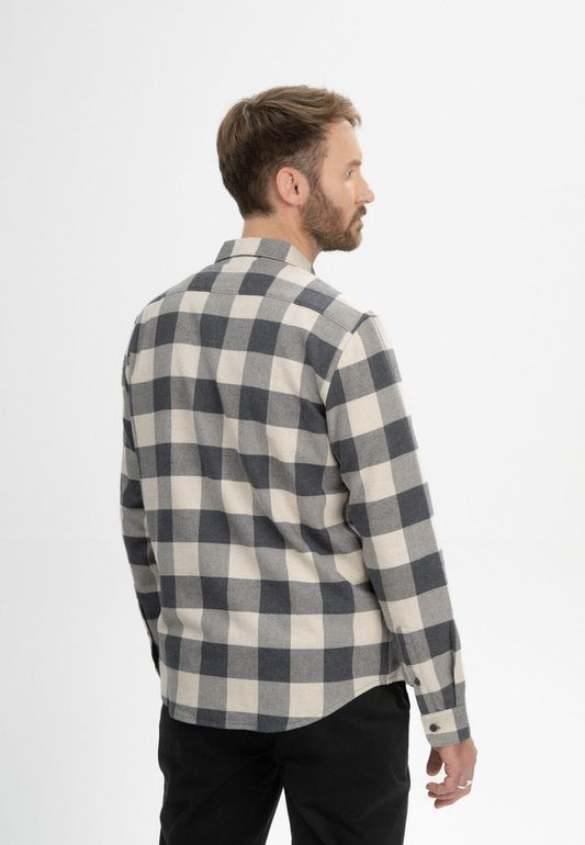 Flannel Shirt SAHEL anthrazit karo | MELAWEAR