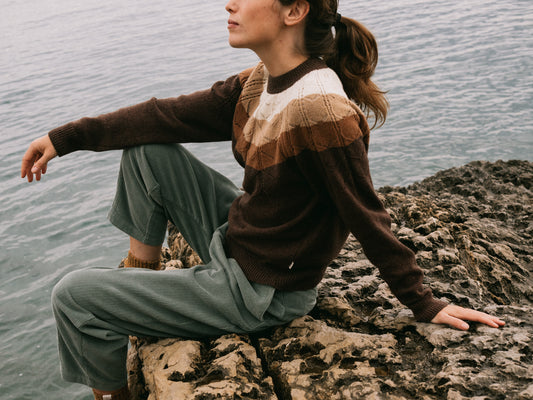 Hose HARUKU CORDUROY WASHED GREEN | TWOTHIRDS