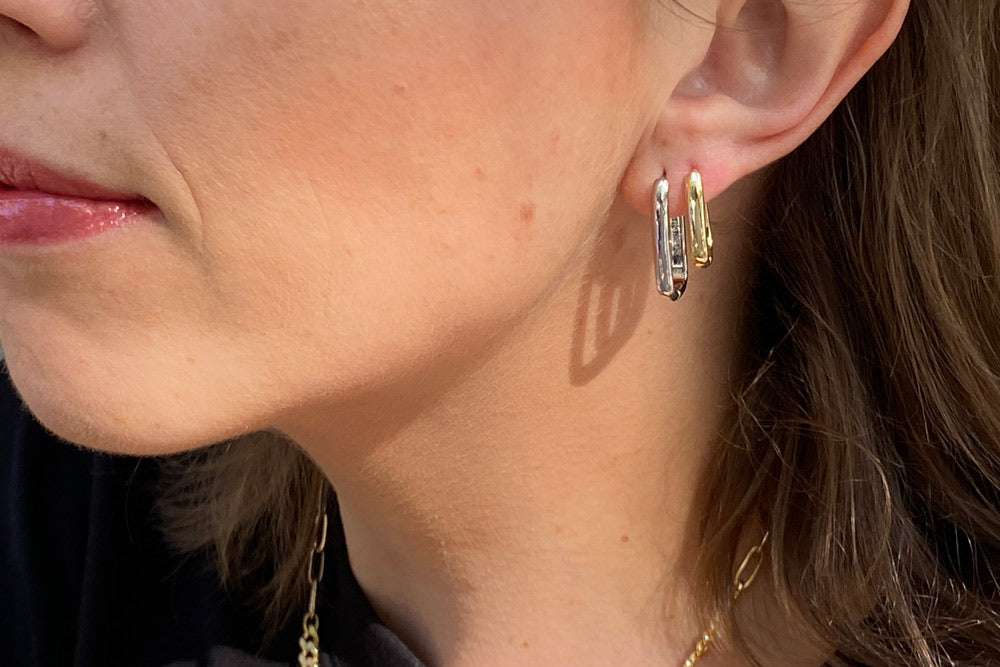 YE LONG EARRINGS Stainless Steel | KLIMBIM