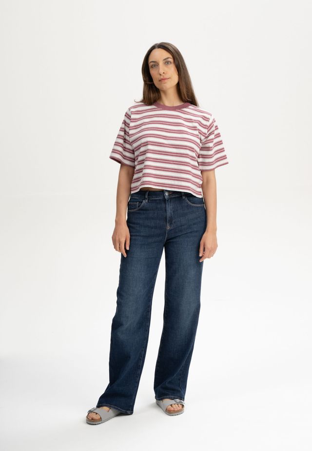 Cropped T-Shirt DESNA jam stripes | MELAWEAR