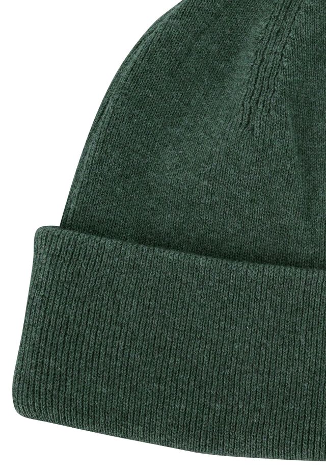 Unisex Fine Knit Beanie Style HIMMAT deep forest melange | MELA