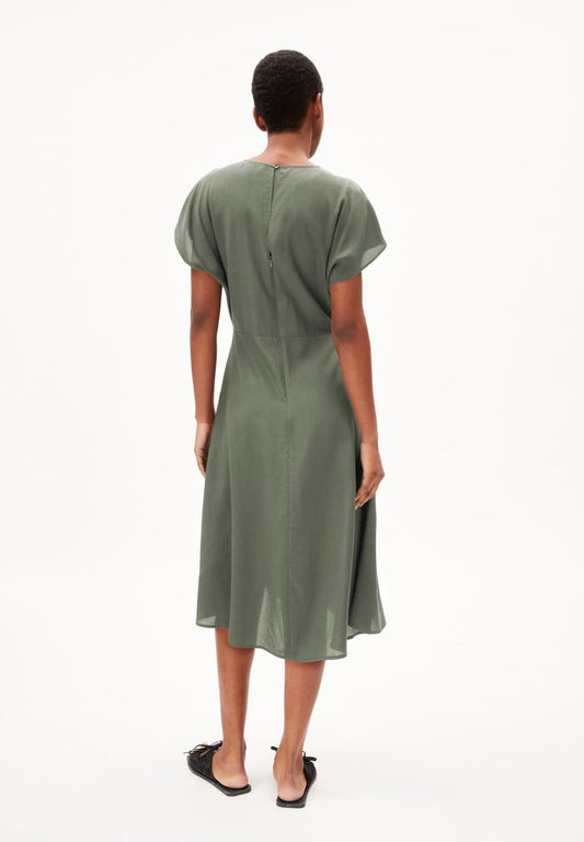Kleid AALBINE grey green | ARMEDANGELS