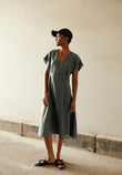 Kleid AALBINE grey green | ARMEDANGELS