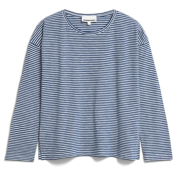 Longsleeve XIANAA LOVELY STRIPES faded indigo-oatmilk | ARMEDANGELS