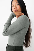 Longsleeve ARRAN SAGE GREEN | TWOTHIRDS