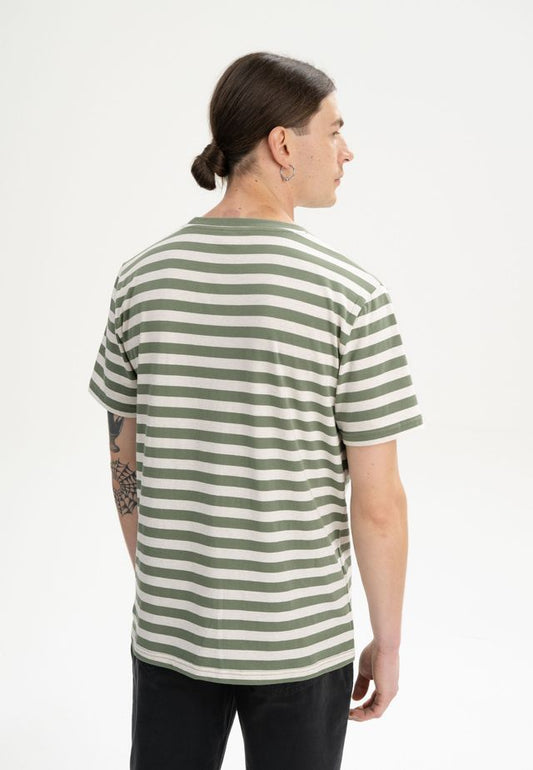 T-Shirt SADHIL thyme stripes | MELAWEAR