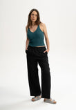V-Neck Strick Top RHADA deep sea | MELAWEAR