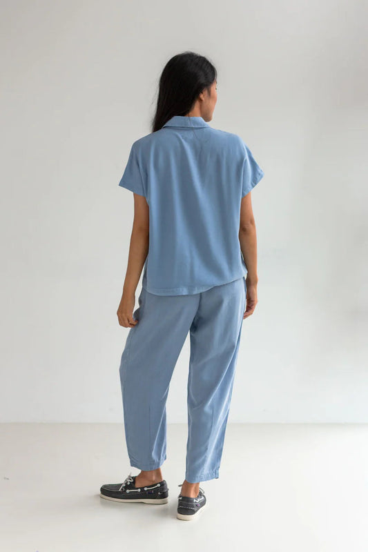 Bluse Cannes - Denim Blue  | TWOTHIRDS