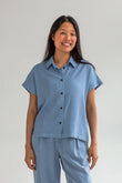 Bluse Cannes - Denim Blue  | TWOTHIRDS