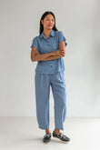 Bluse Cannes - Denim Blue  | TWOTHIRDS