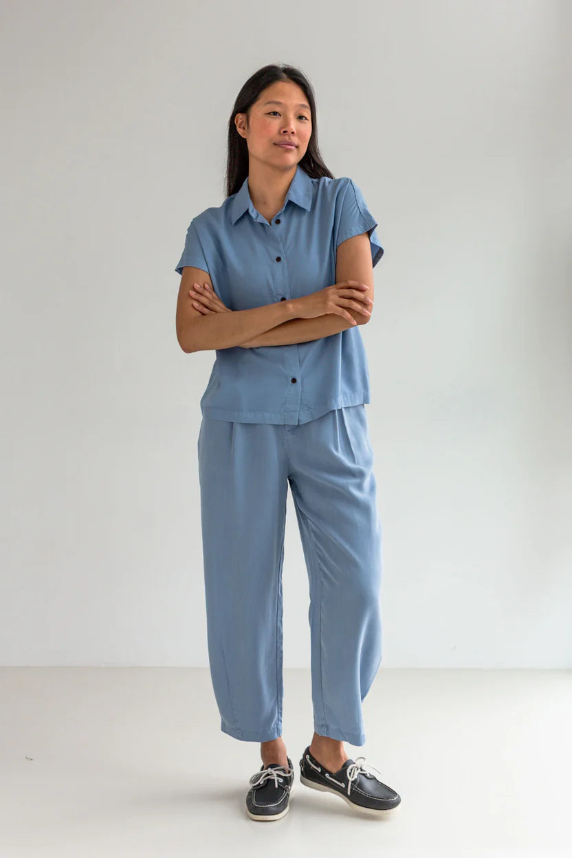 Bluse Cannes - Denim Blue  | TWOTHIRDS