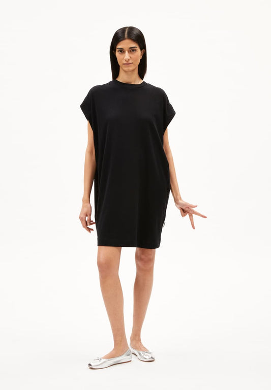 T-Shirt-Kleid DAARIXA LINEN black | ARMEDANGELS
