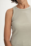 Ribbed Tanktop DRISNA dusty green | MELAWEAR