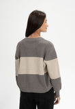 Rib Knit Jumper ADAH STRIPES bear / kiesel | MELAWEAR