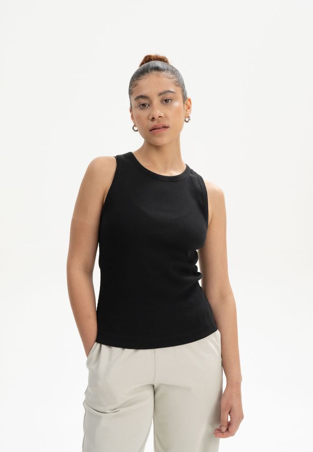 Ribbed Tanktop DRISNA schwarz | MELAWEAR