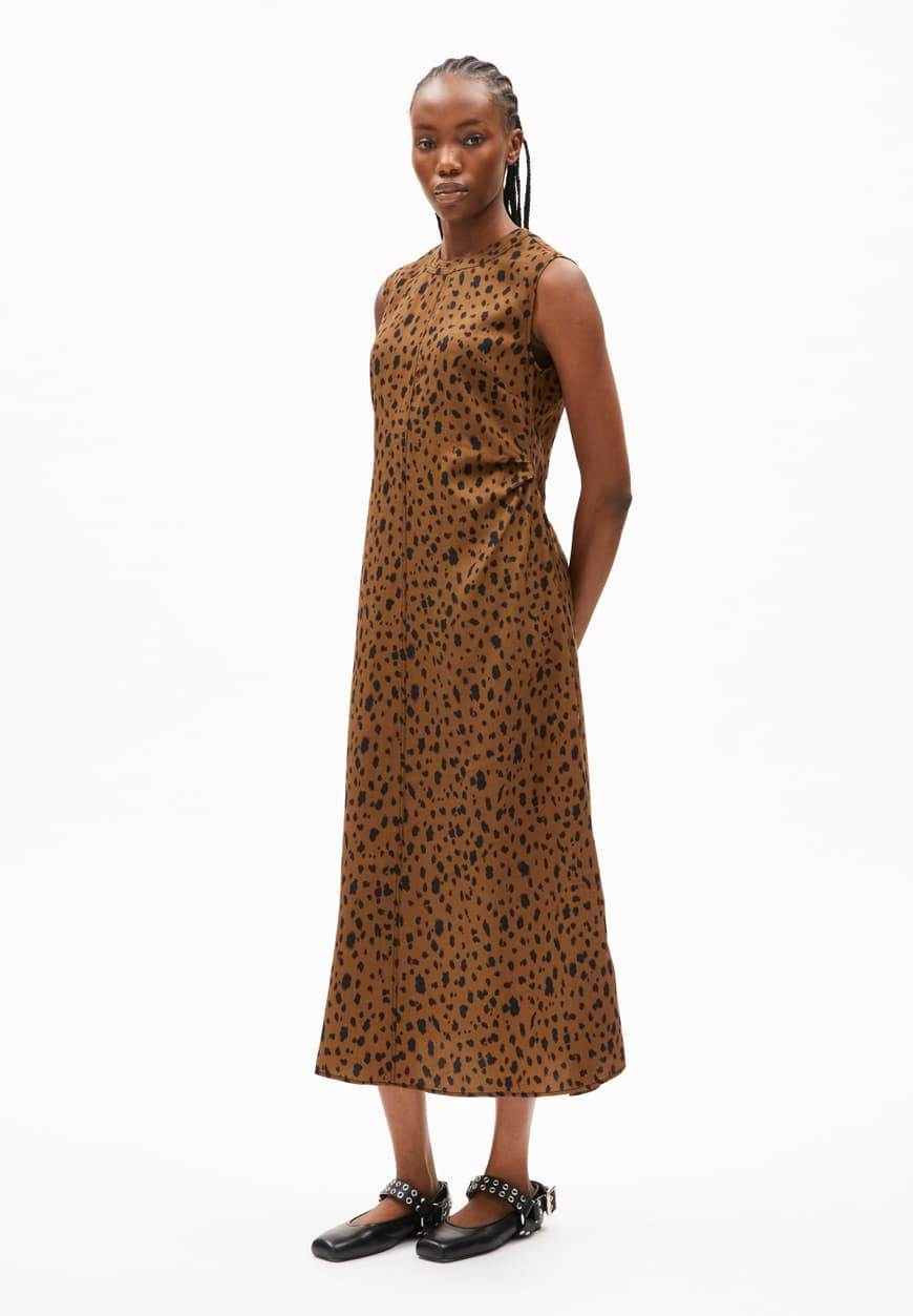 Kleid EMALANAA LEOPAA  dark camel  | ARMEDANGELS