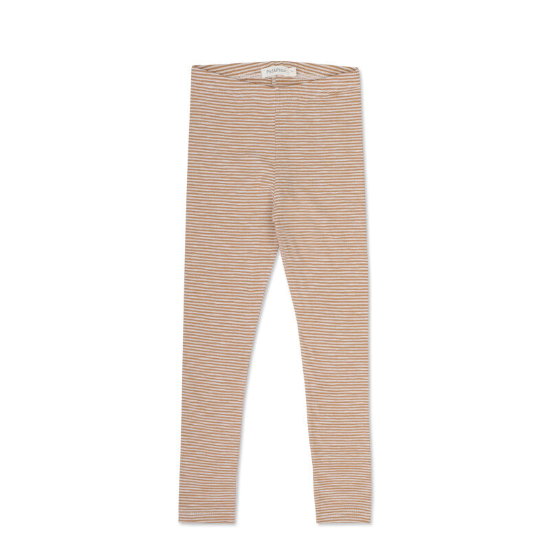 Leggings stripes sepia brown | Phil&Phae