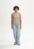 Ribbed Tanktop DRISNA dusty green | MELAWEAR