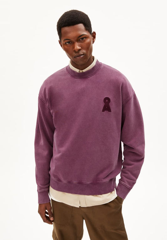 Sweatshirt FAALOS GMT DYE crushed berry washed | ARMEDANGELS