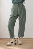 Hose HARUKU CORDUROY WASHED GREEN | TWOTHIRDS