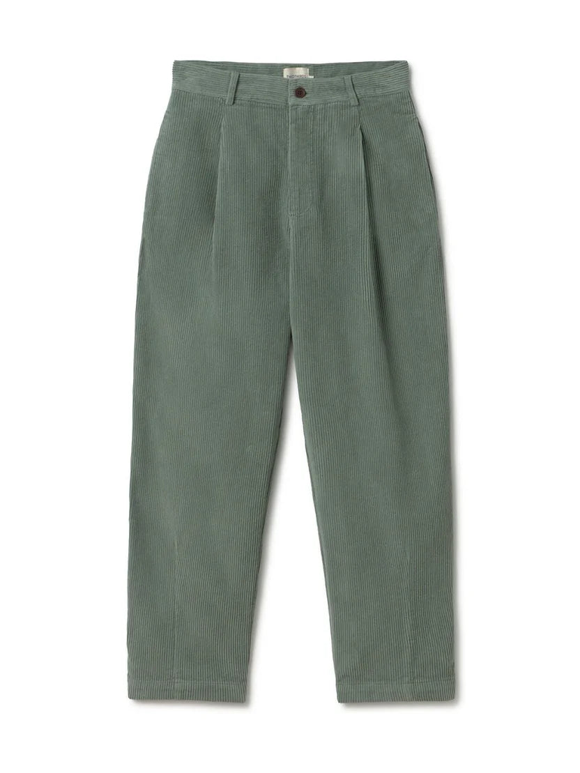 Hose HARUKU CORDUROY WASHED GREEN | TWOTHIRDS
