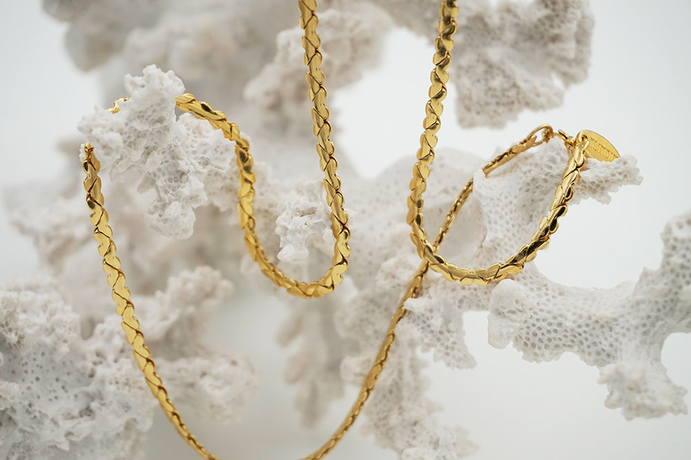 HEARTS NECKLACE Brass | KLIMBIM