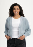 Rib Knit Cardigan BHUMA cloudy blue | MELAWEAR