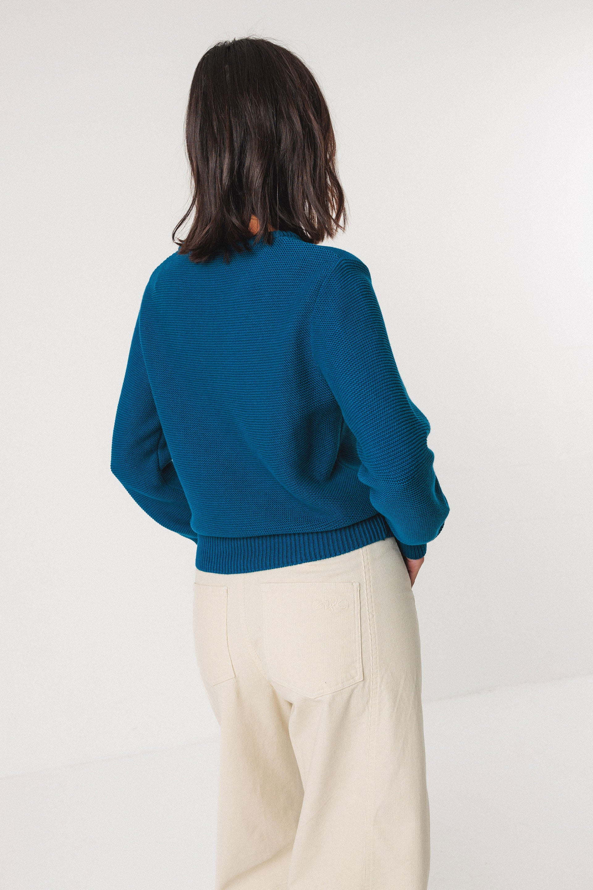 IRADI-GOTS SWEATER oxford blue | SKFK