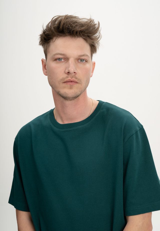 Oversized T-Shirt schwer BHAJAN deep sea | MELAWEAR