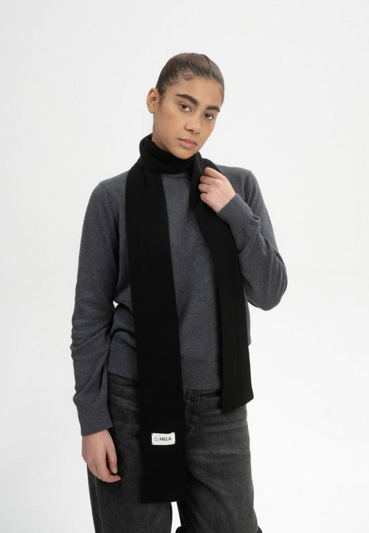 Slim Knit Scarf BANHI schwarz | MELAWEAR