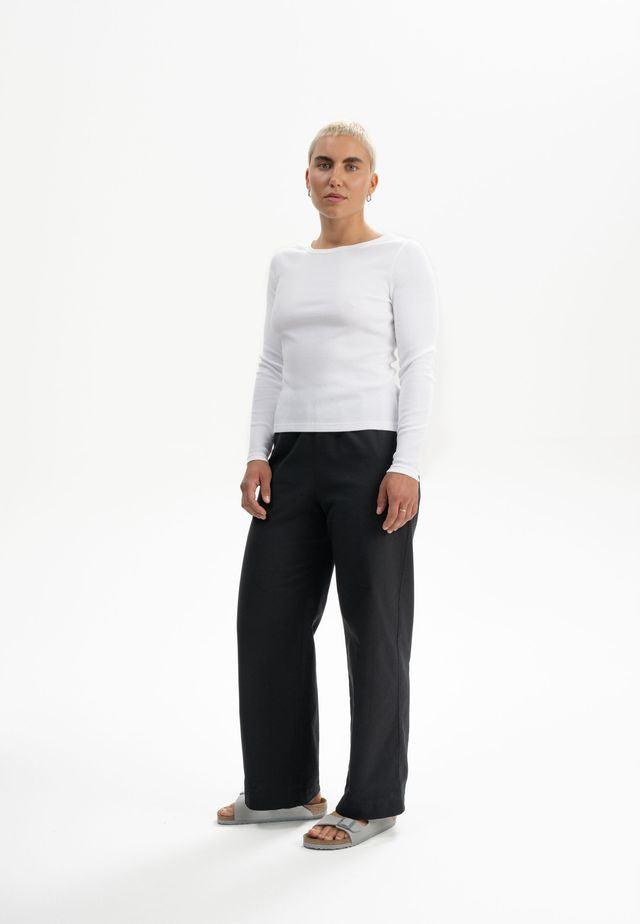 Ribbed Longsleeve MEHAR weiß | MELAWEAR