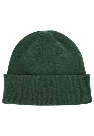 Unisex Fine Knit Beanie Style HIMMAT deep forest melange | MELA