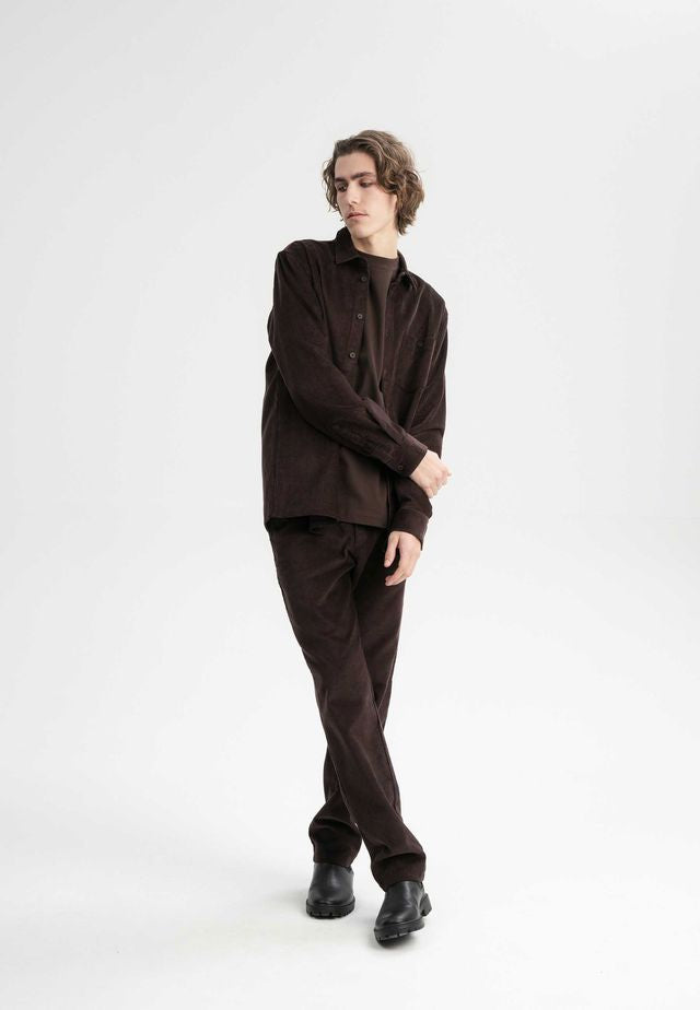 Cord Hemd NIMIT walnuss | MELAWEAR