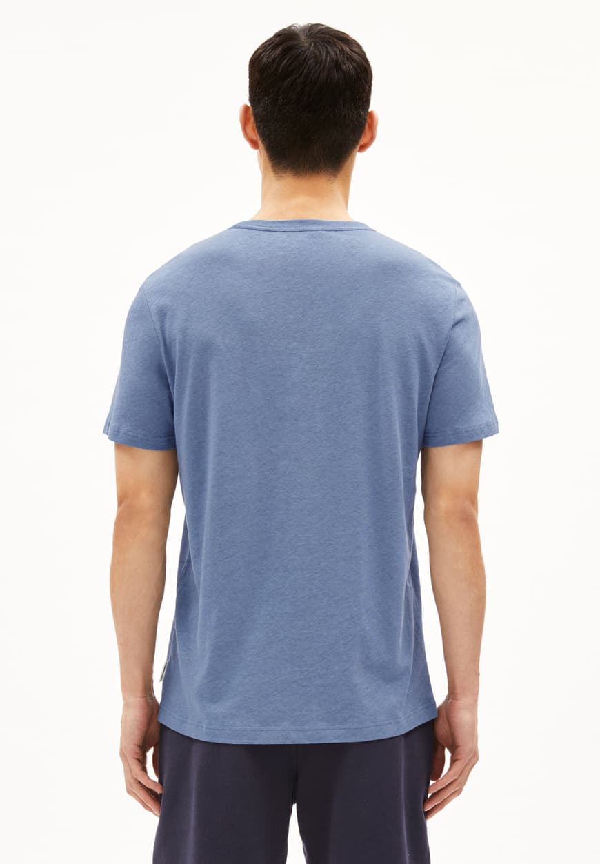 T-Shirt KOLMAARO LINEN blue stone | ARMEDANGELS