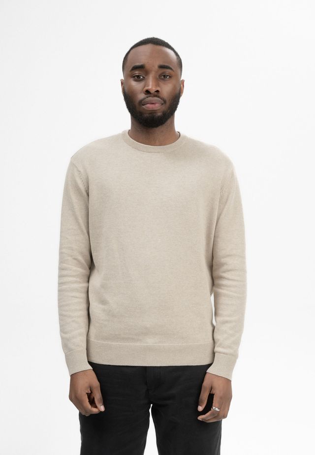 Fine Knit Jumper HIMAL kiesel melange | MELAWEAR