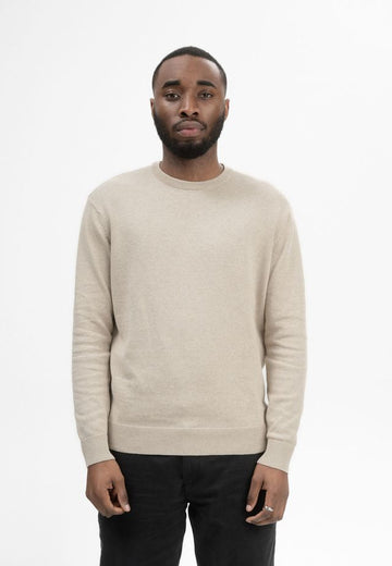 Fine Knit Jumper HIMAL kiesel melange | MELAWEAR