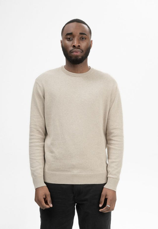 Fine Knit Jumper HIMAL kiesel melange | MELAWEAR