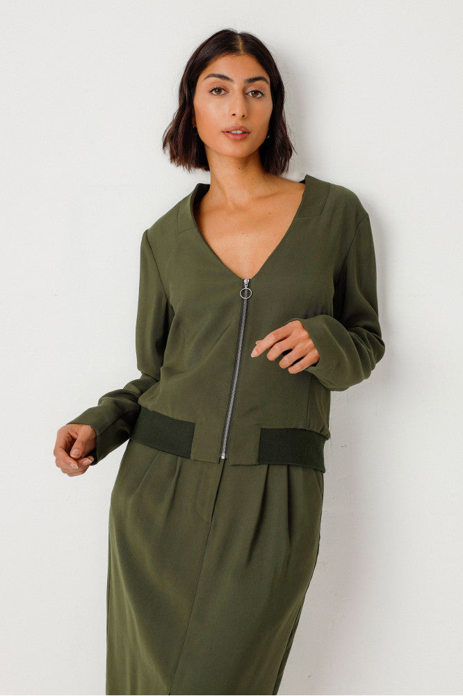 LARA JACKET deep green | SKFK