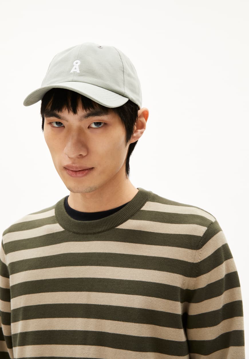 Strick Pullover LOUKAA FINE STRIPES forest pine-light sage | ARMEDANGELS